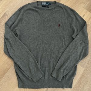 Men’s polo Ralph Lauren charcoal grey sweater
